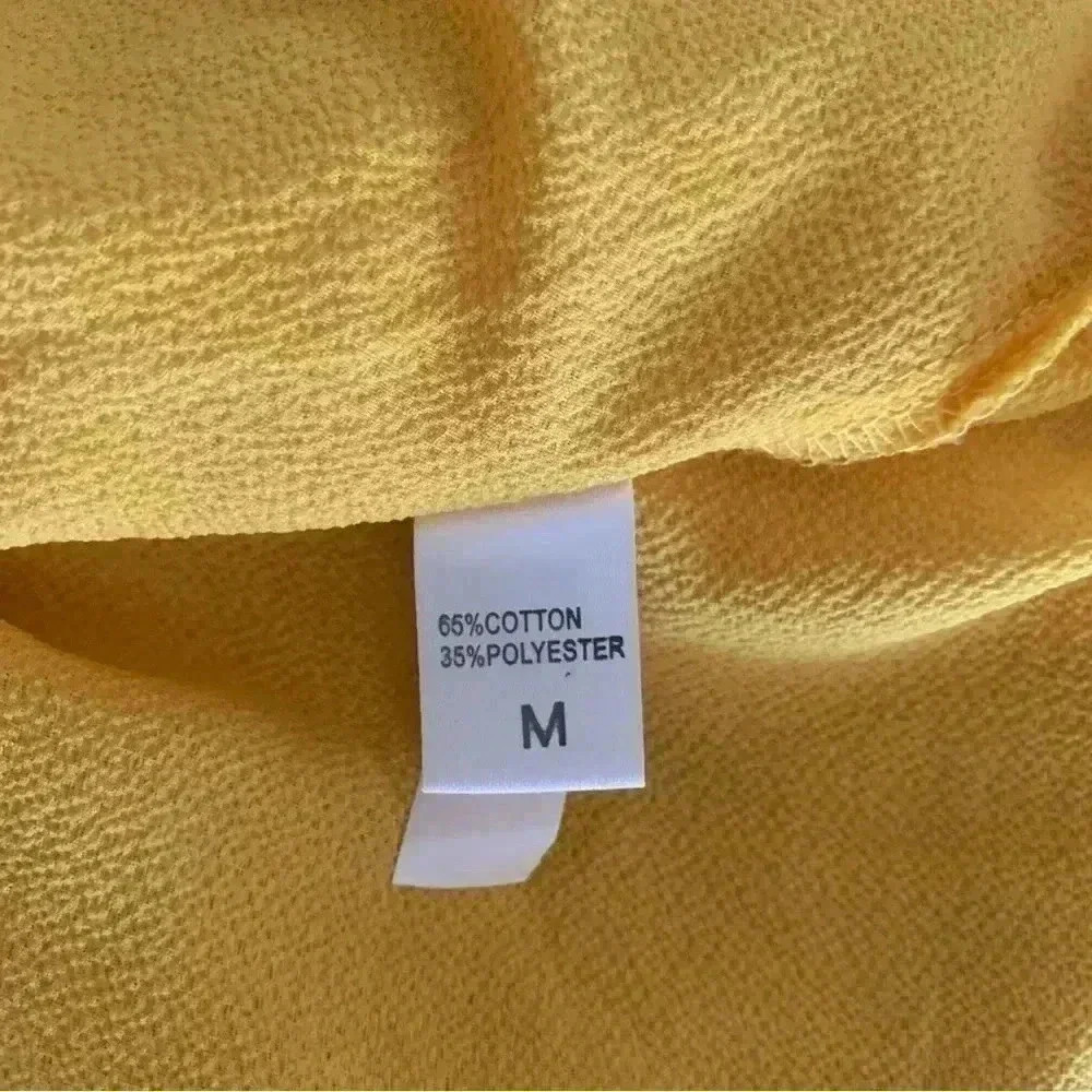 SHEIN yellow babydoll tank top with tie - Picture 5 of 5